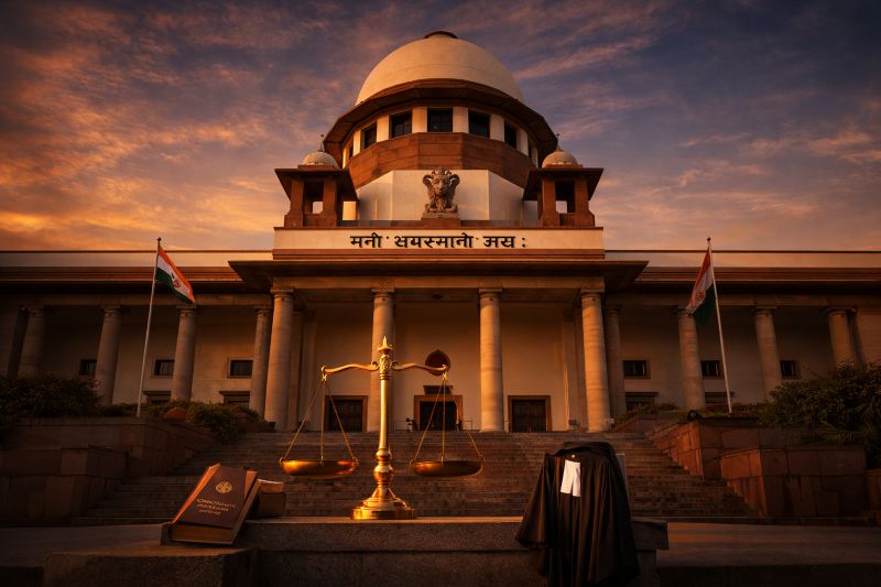 भारत का सर्वोच्च न्यायालय — संरचना, कॉलेजियम, क्षेत्राधिकार, 5 रिट, न्यायिक पुनरावलोकन और PIL | आसान हिंदी में